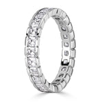 2.20ct Asscher Cut Diamond Eternity Band in Platinum