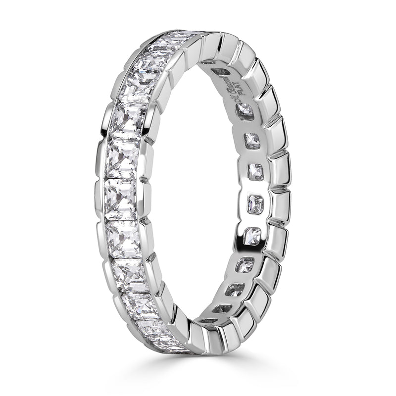 2.20ct Asscher Cut Diamond Eternity Band in Platinum