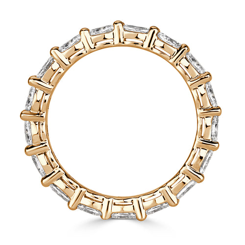 1.50ct Oval Cut Diamond Eternity Band in 18k Champagne Yellow Gold