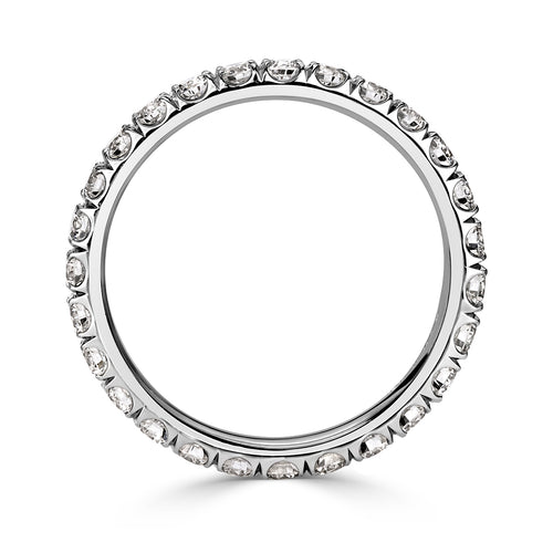 1.28ct Round Brilliant Cut Diamond Eternity Band in Platinum