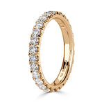 1.28ct Round Brilliant Cut Diamond Eternity Band in 18k Champagne Yellow Gold