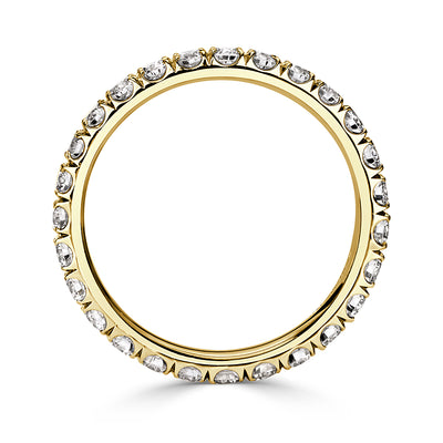 1.28ct Round Brilliant Cut Diamond Eternity Band in 18k Yellow Gold