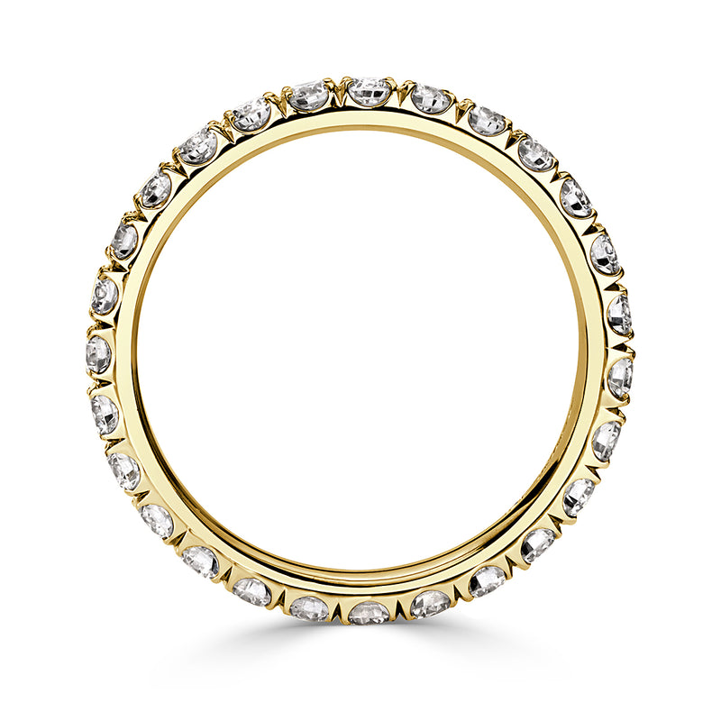 1.28ct Round Brilliant Cut Diamond Eternity Band in 18k Yellow Gold