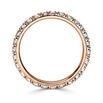 1.28ct Round Brilliant Cut Diamond Eternity Band in 18k Rose Gold