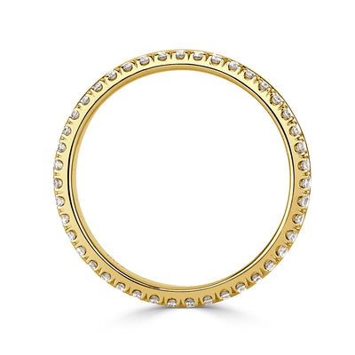 0.48ct Round Brilliant Cut Diamond Eternity Band in 18k Yellow Gold