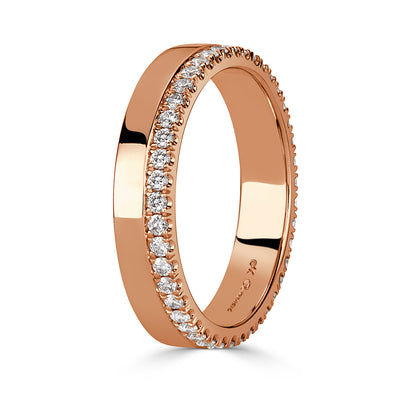 0.48ct Round Brilliant Cut Diamond Eternity Band in 18k Rose Gold