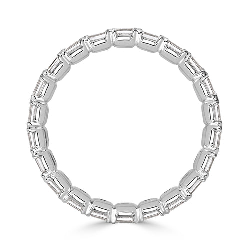 1.13ct Emerald Cut Diamond Eternity Band in Platinum