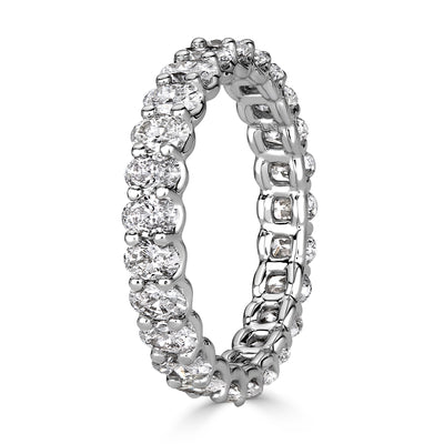 2.30ct Oval Cut Diamond Eternity Band in 18K White Gold