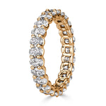 2.30ct Oval Cut Diamond Eternity Band in 18K Champagne Yellow Gold