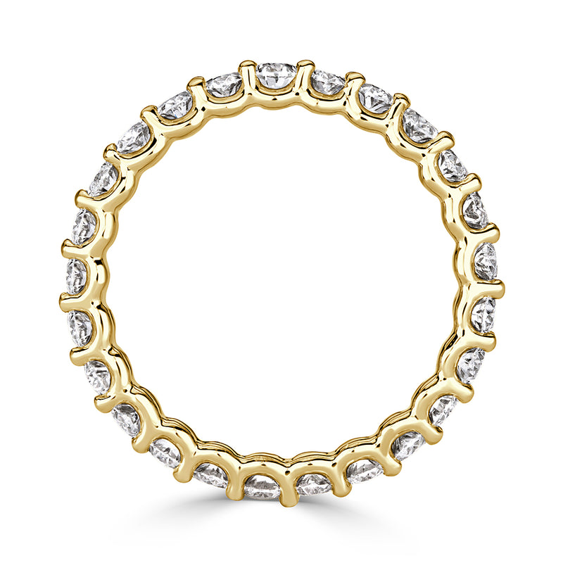 2.30ct Oval Cut Diamond Eternity Band in 18K Yellow Gold