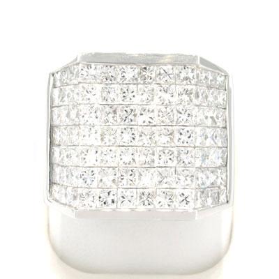 9.77ct Princess Cut Diamond Men's Ring