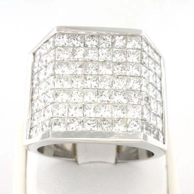 9.77ct Princess Cut Diamond Men's Ring